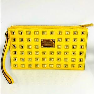 Michael Kors Yellow Zipped Clutch